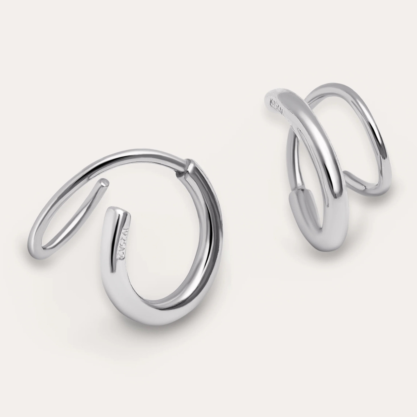 Pendientes Gota Spiral Plata