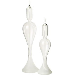 J-Line bougie - verre - transparent - large - lumières LED