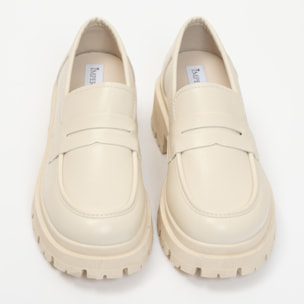 Mocassini platform in simil pelle