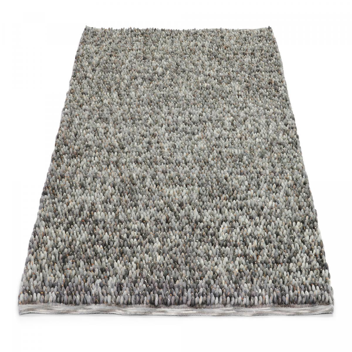 Tapis salon et chambre tissé en laine motif uni HAKA