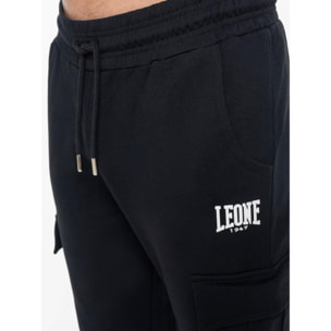Pantalone sportivo invernale da uomo con polsino con logo piccolo "Basic"