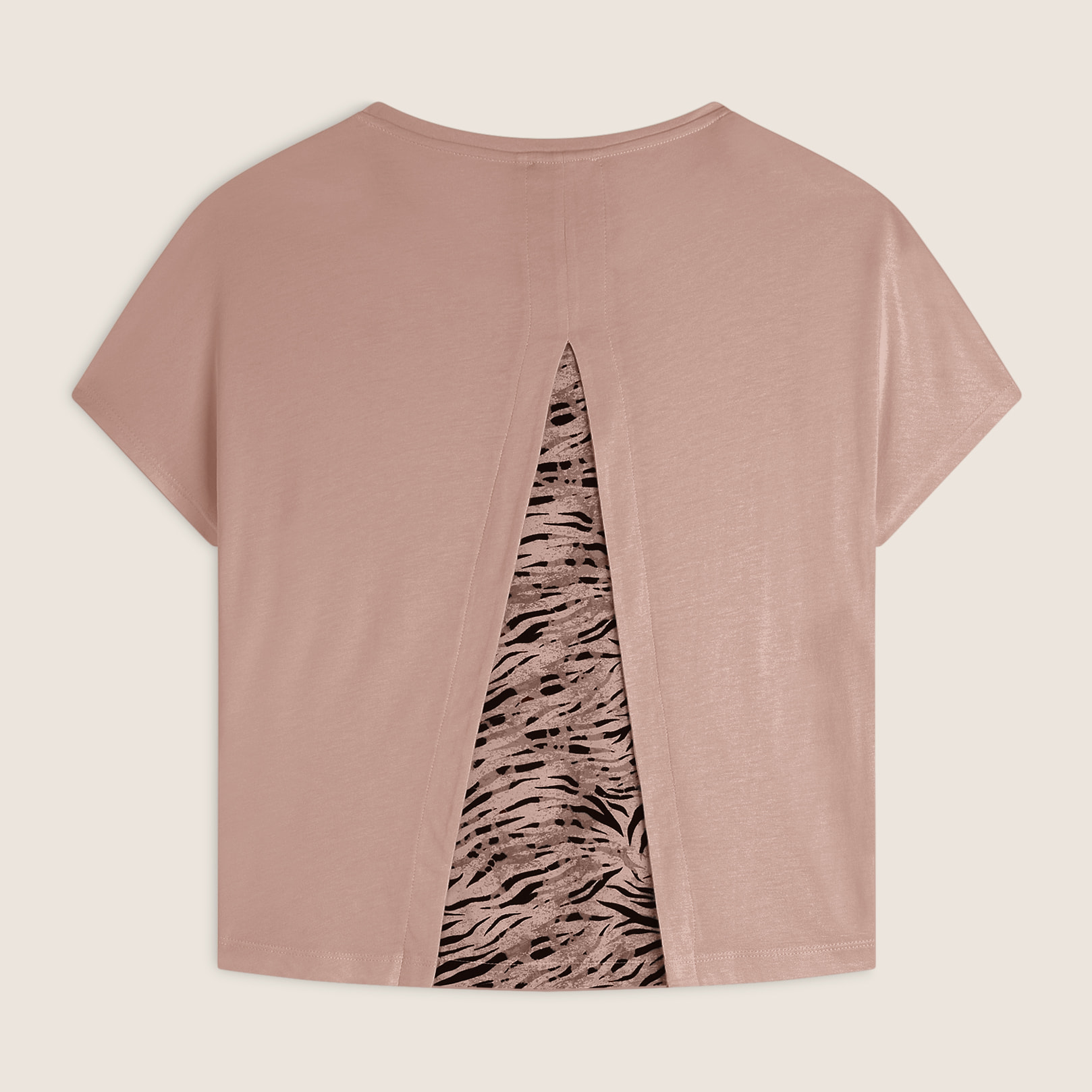 T-shirt maniche a kimono con stampa fantasia sul retro