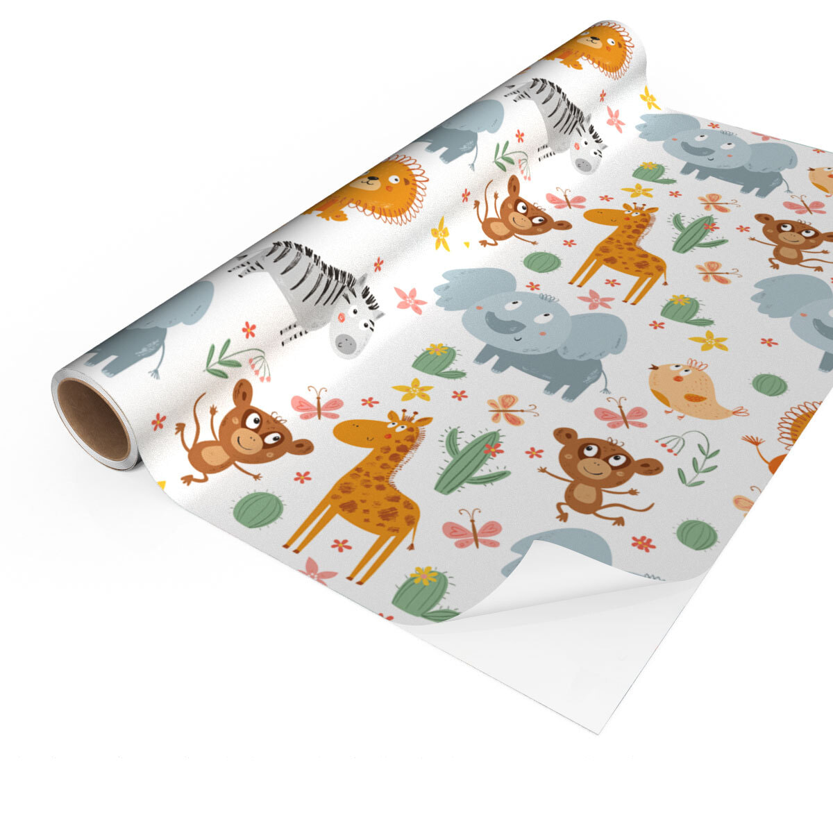 Rouleau revêtement adhésif vinyle au mètre - Sticker lavable Cuisine Meuble Armoire Porte - ANIMAUX EXOTIQUES