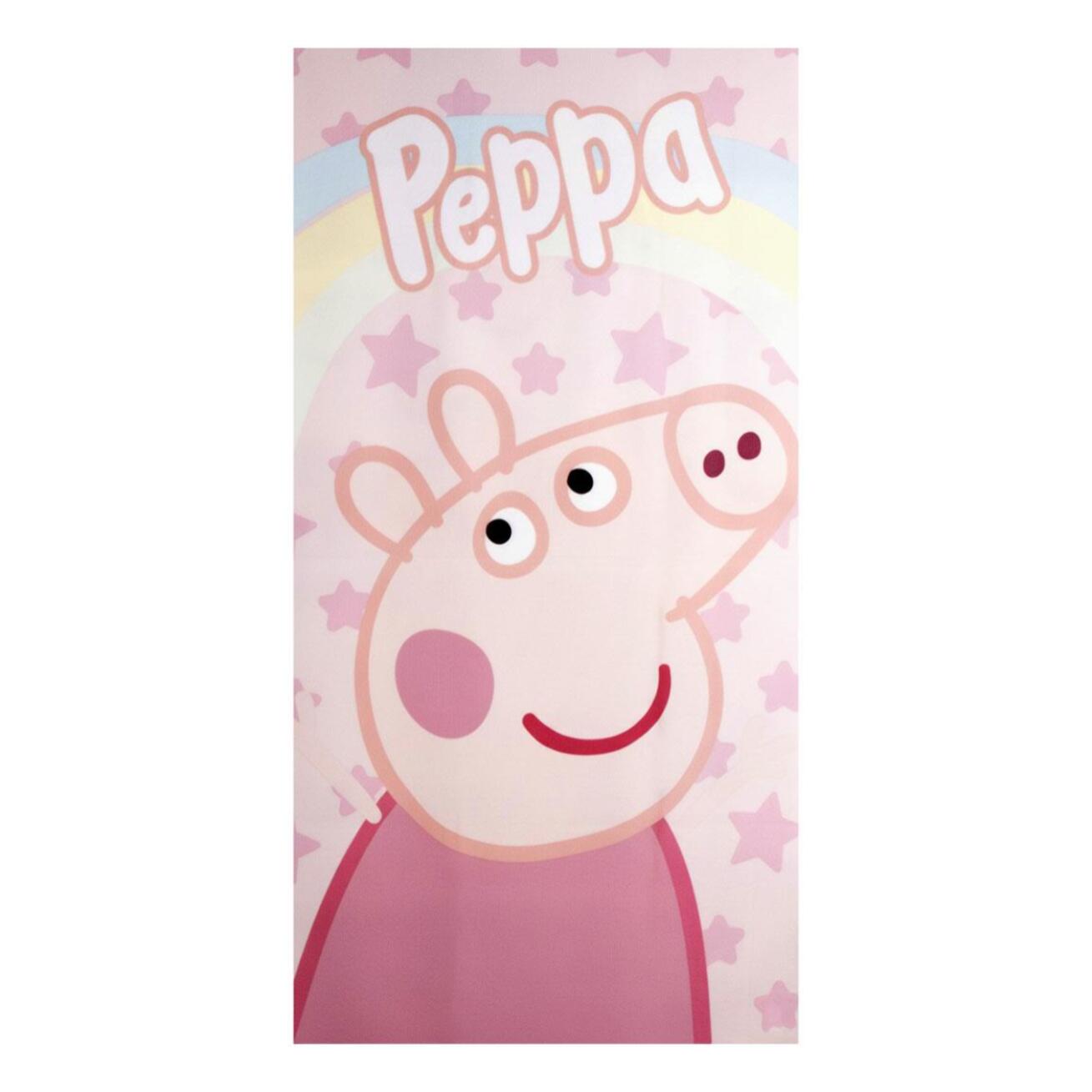 Toalla Microfibra de Peppa Pig - 70x140x1 cm - Color:Rosa