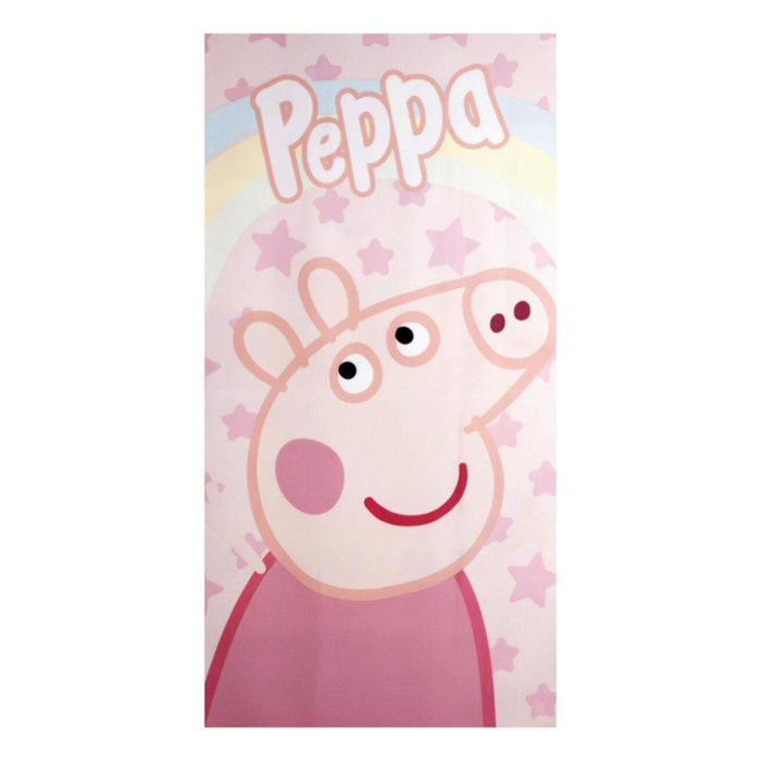 Toalla Microfibra de Peppa Pig - 70x140x1 cm - Color:Rosa