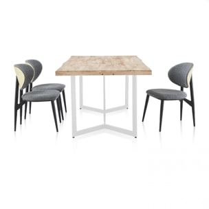Mesa de comedor Jokul 150 Blanco - Roble