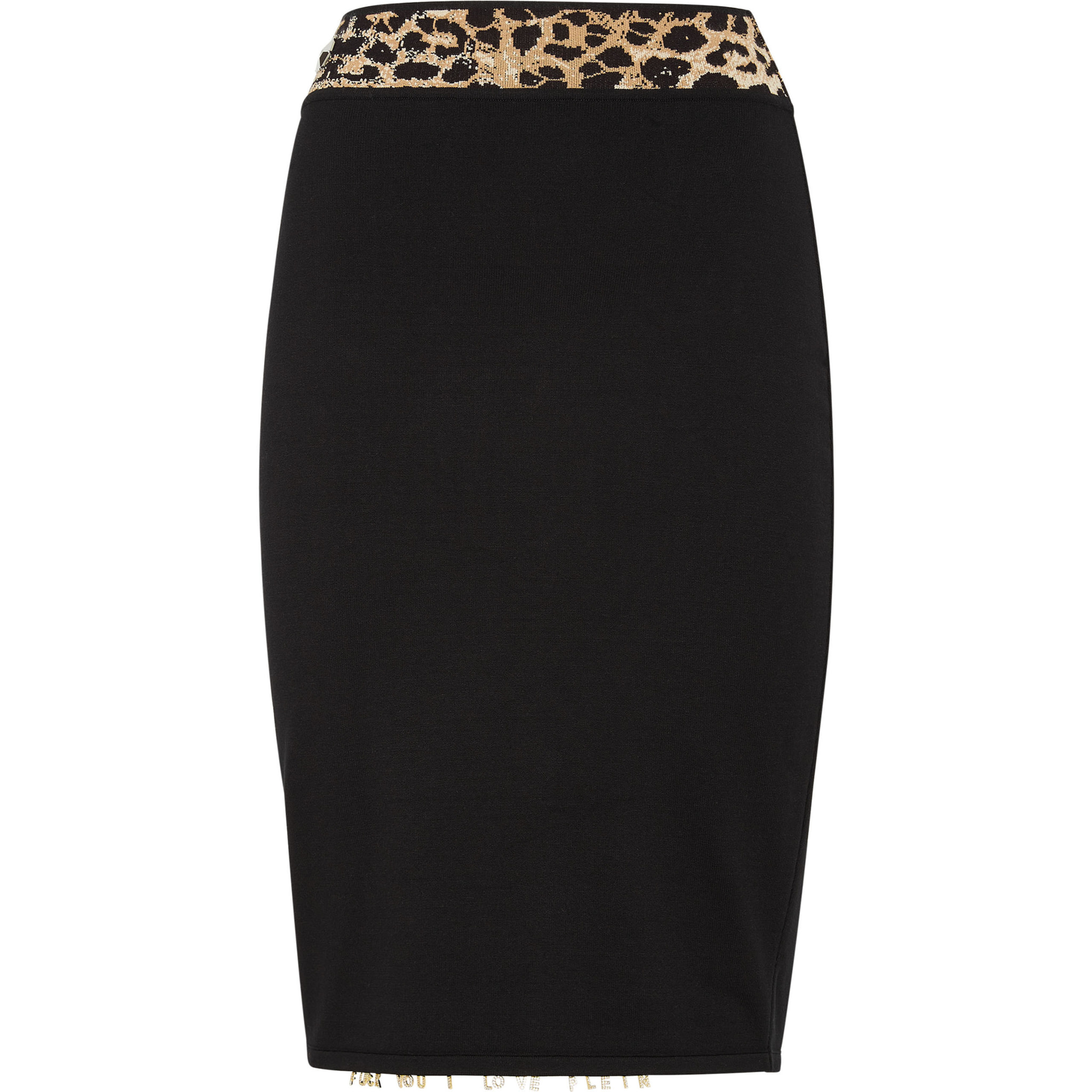 PHILIPP PLEIN Knit Short Skirt LEOPARD
