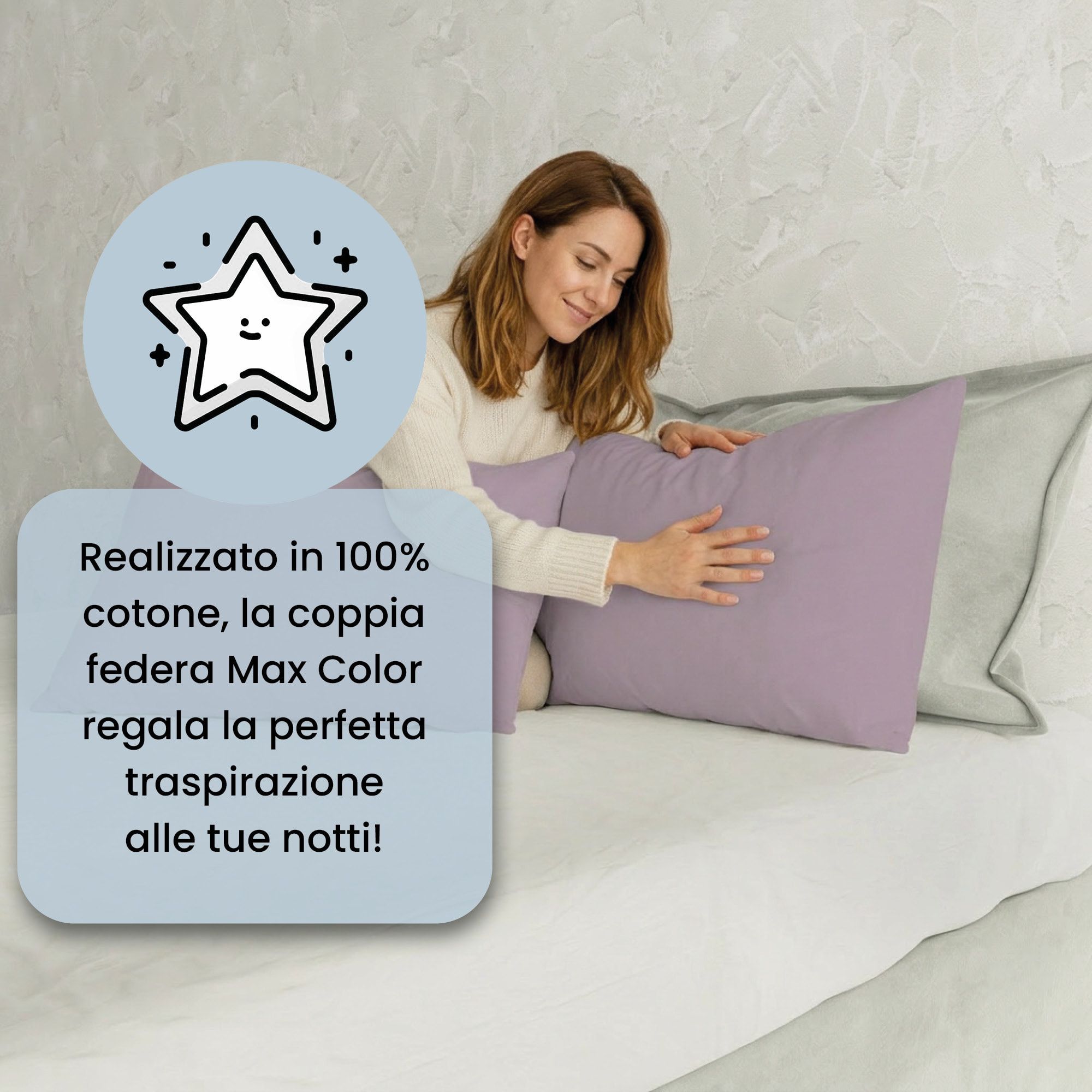 COPPIA FEDERE MAX COLOR, 100% Cotone, Made in Italy - ROSA ANTICO