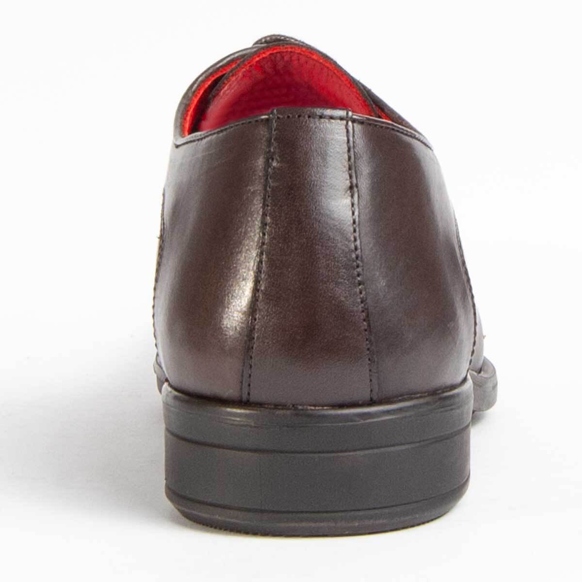 Zapato Oxford De Piel - Marron