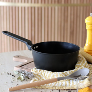 Casserole antiadhésive en aluminium noir 20cm - tous feux FIRST