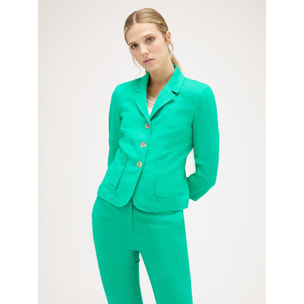 Motivi - Americana slim fit en mezcla de lino - Verde