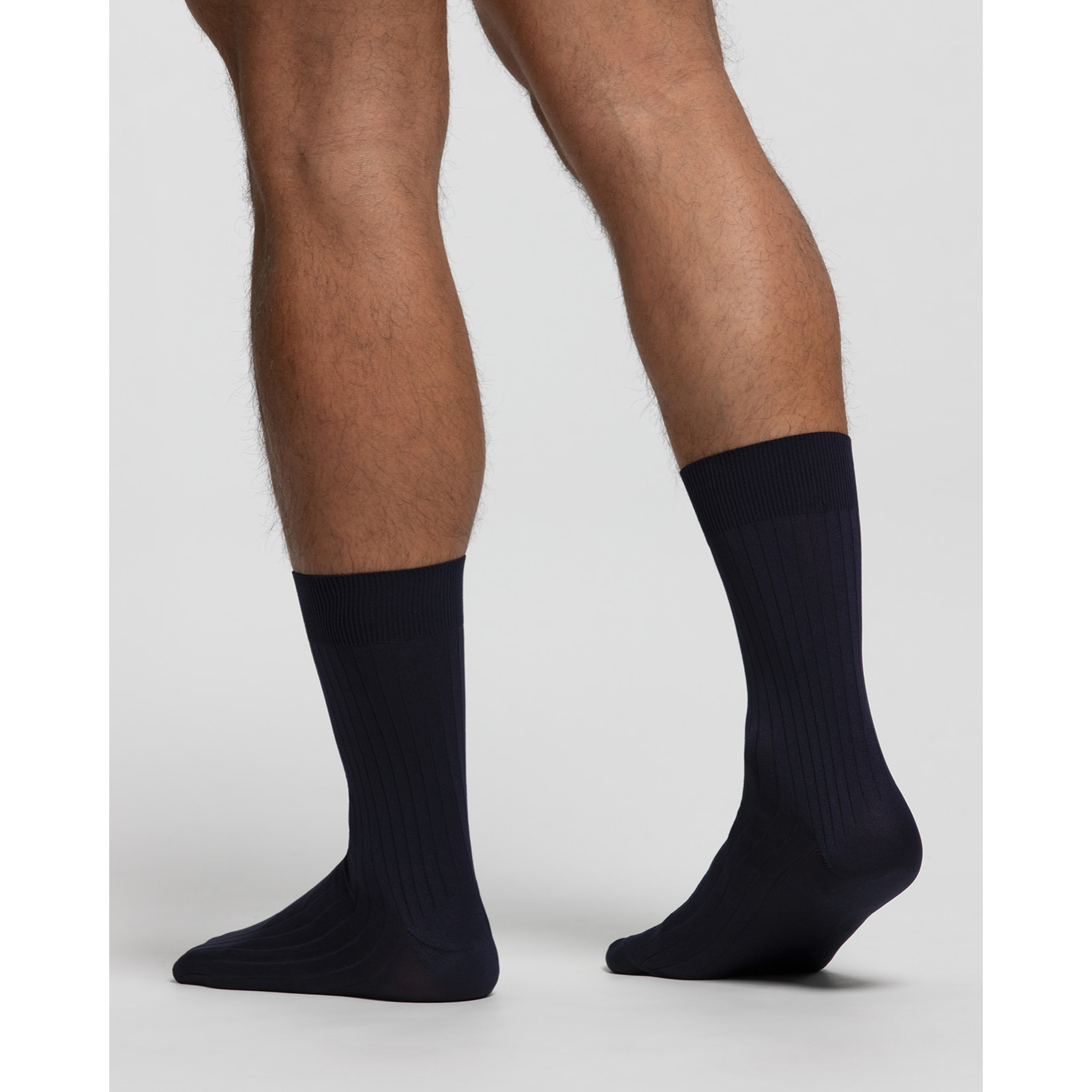 Calza corta a coste in microfibra ultraresistente