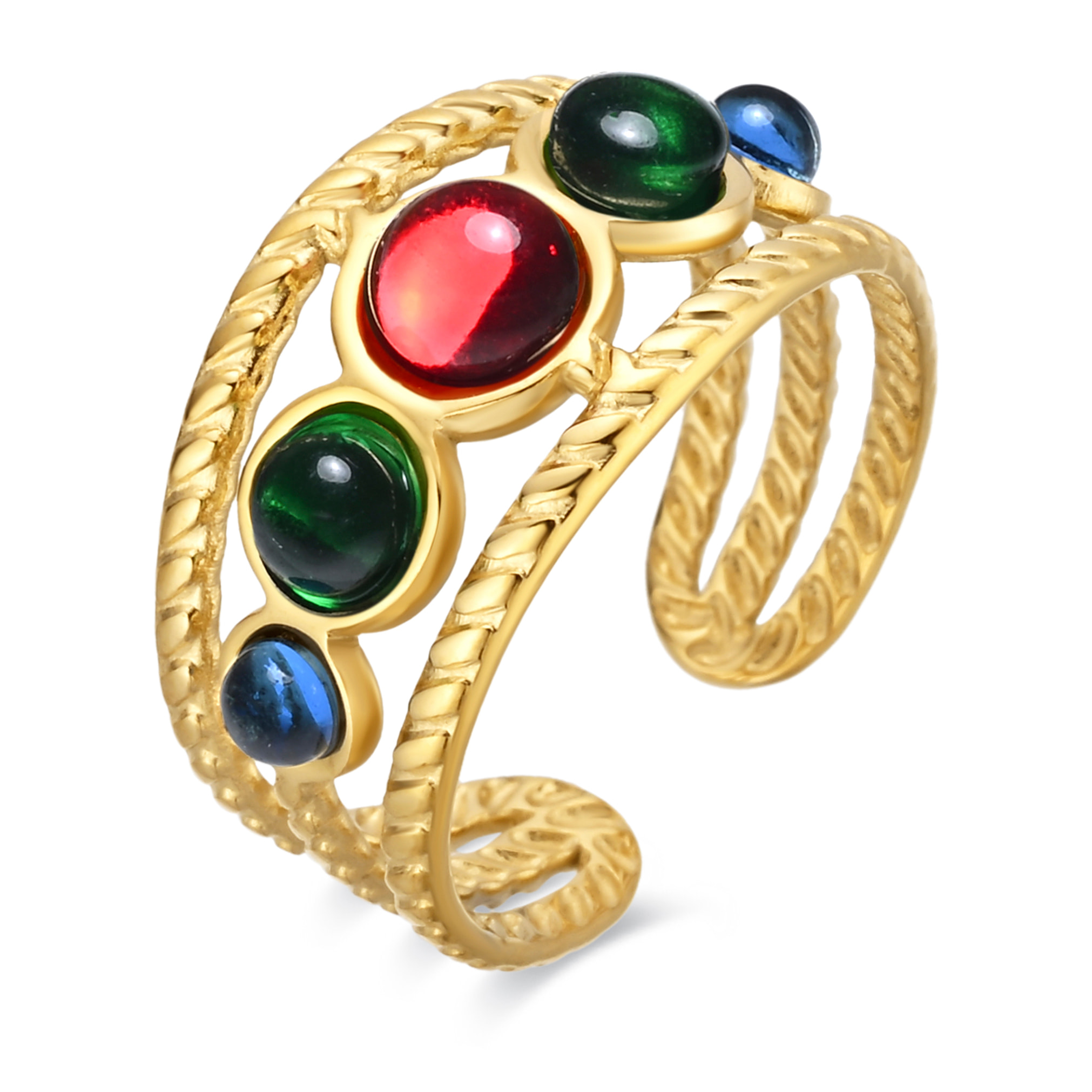 Anillo Fansya acabado oro amarillo 18k