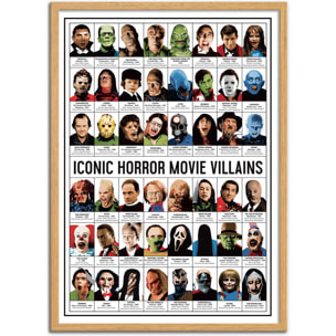 Affiche - Iconic Horror movies Villains - Olivier Bourdereau