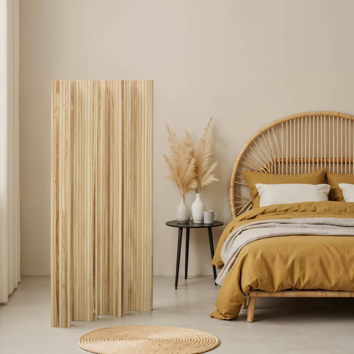 Paravent Colva 120x170cm marron