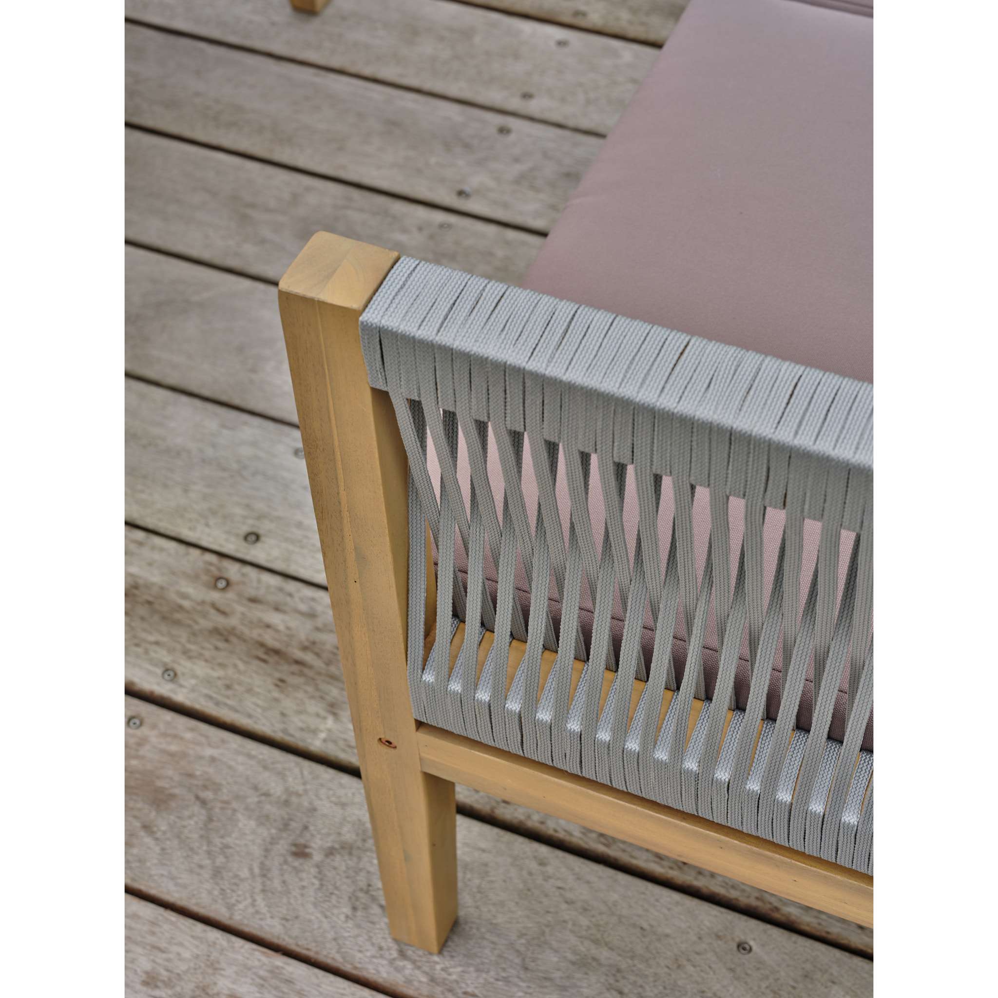 JORDA - Salon de jardin d'angle 5 places - Acacia