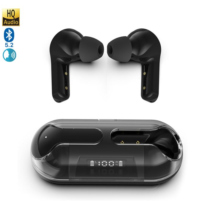 Auriculares TWS Air 13 Pro. Base de carga 200mAh.