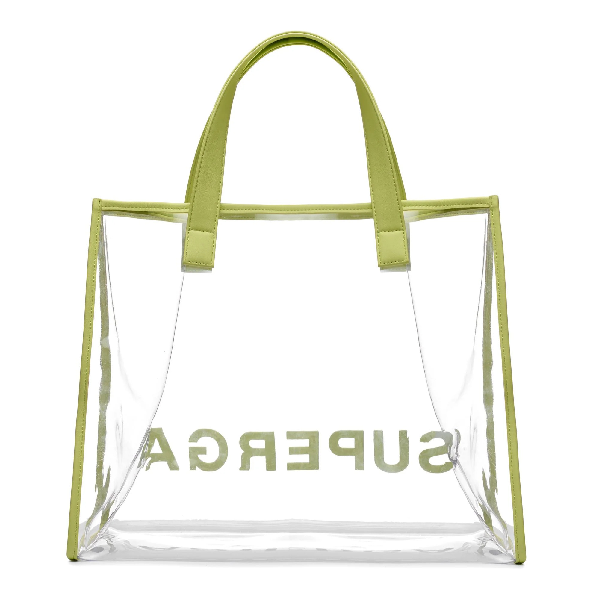 Borse Superga Donna Verde Transparent Shopping Bag