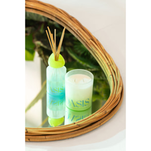 J-Line Bâtonnets parfumés Oasis Solvant - Spring Ivy & Neroli - verre - bleu/vert - small