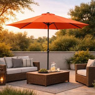 Parasol  terracotta  rond 2,5 x 2,5 m EMMA