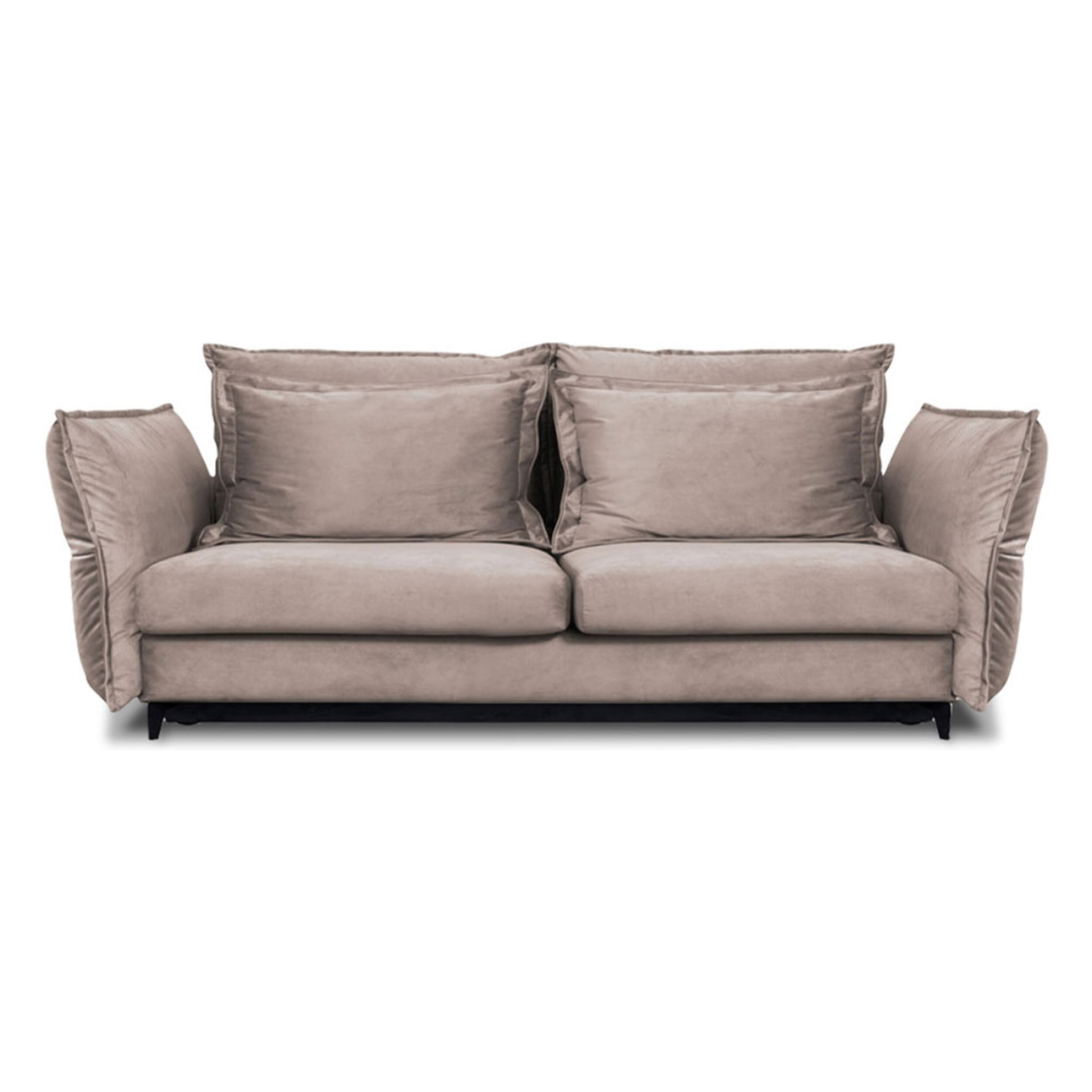 Canapé Velours Droit Convertible Verduro - 3 Places