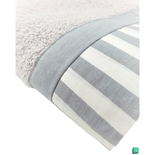 Set Spugna AMALFI 2 Pezzi: Viso+Ospite - Grigio - 450 gr/m² - Puro Cotone
