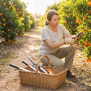 Ensemble 4 pièces taille-haies ébrancheur sécateur scie pliable