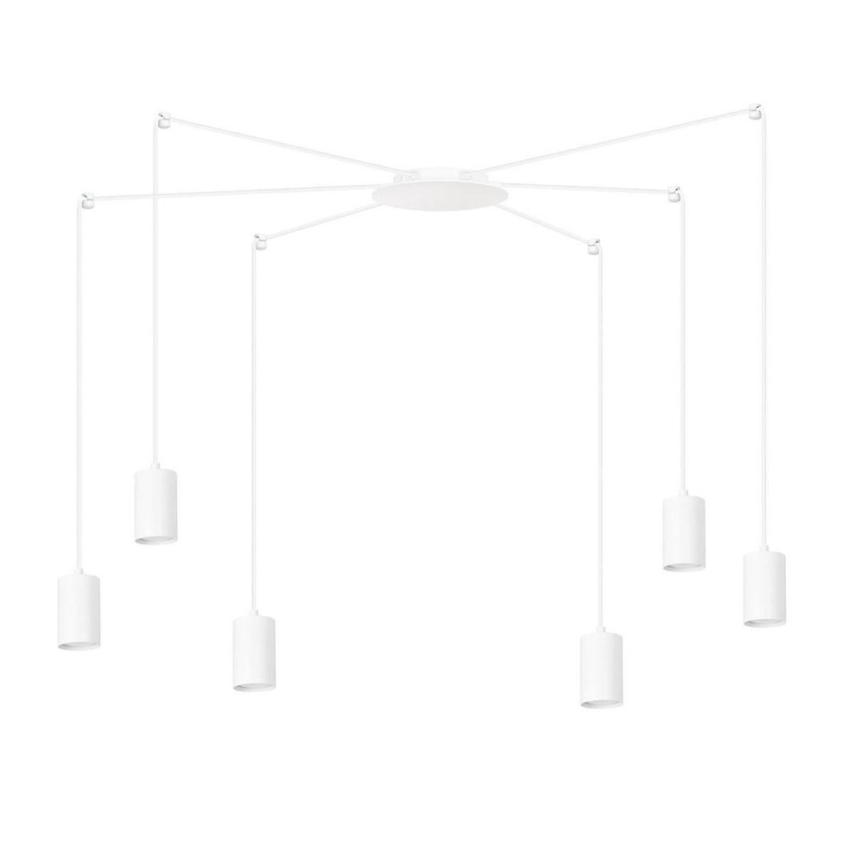 Lampada a sospensione TRAKER in acciaio bianco opaco