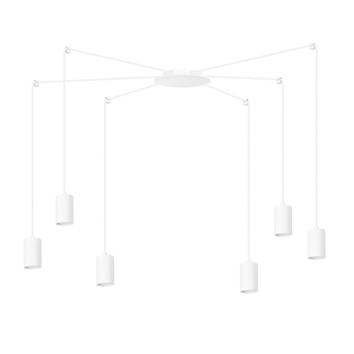 Lampada a sospensione TRAKER in acciaio bianco opaco