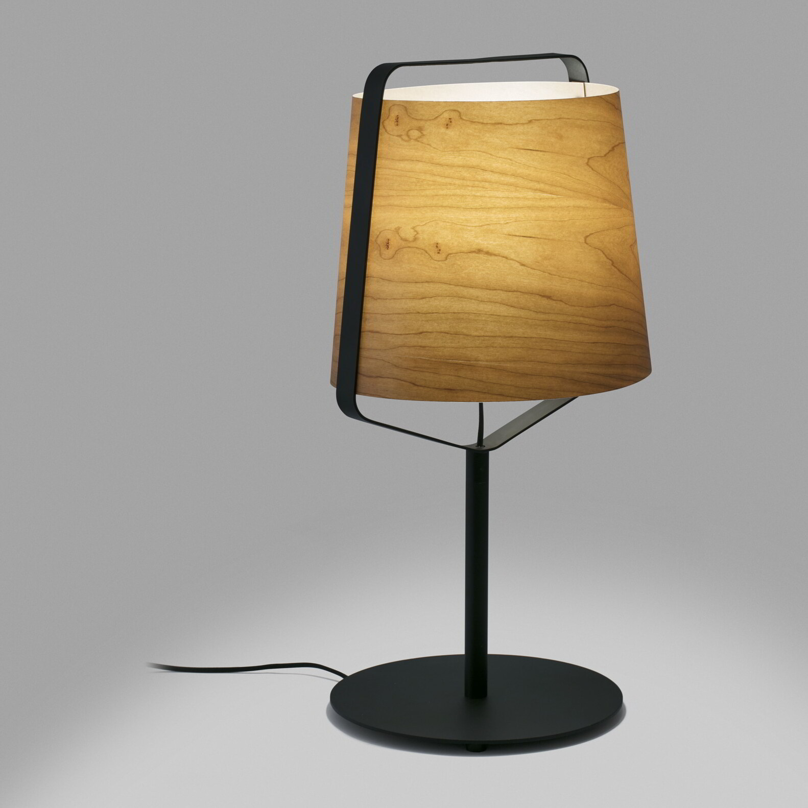 STOOD Lampe table moire et bois