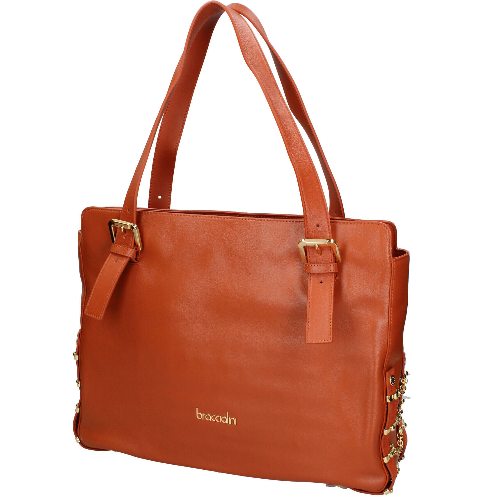 Borsa a spalla  da donna In Vera pelle Made in Italy 38,5x31,5x11 cm