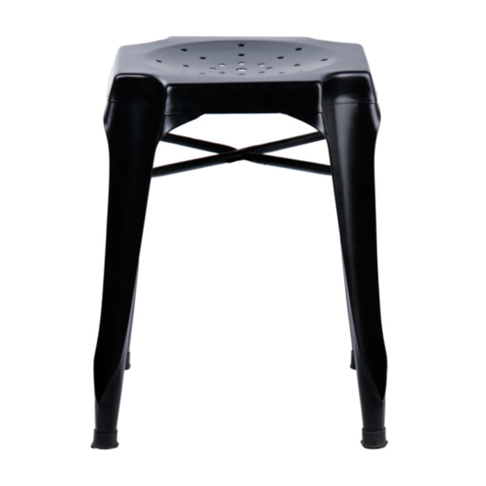 Tabouret en métal noir au style Industriel - STEAL