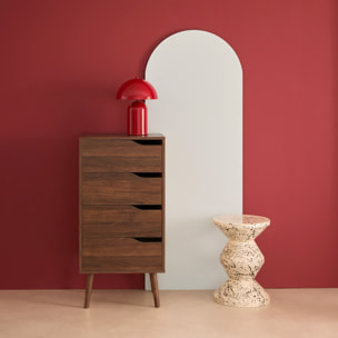 Commode chiffonnier décor bois 4 tiroirs NEPAL