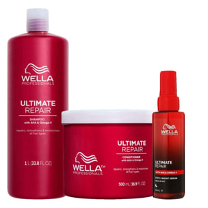 WELLA Kit Ultimate Repair Shampoo 1000ml + Conditioner 500ml + Night Serum 95ml