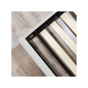 Lit double design capitonné 140 x 190 - BIANCA