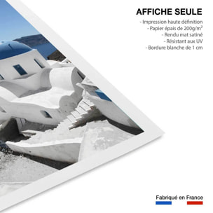 Poster dôme bleu santorin Affiche seule