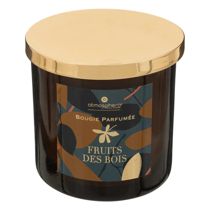 Bougie parfumée Plum 400g pot verre fruits des bois