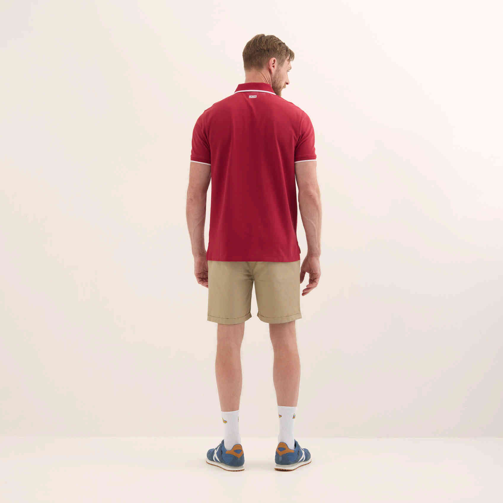 Polo de Manga Corta Piqué Algodón Orgánico Detalles Contraste LIFESTYLE POLO SLAM WINE