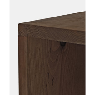 Pack de 2 tables de chevet ou d’appoint en bois massif noyer 60x20cm Hauteur: 60 Longueur: 20 Largeur: 20