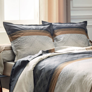 Taie d'oreiller au style graphique et masculin - Noir