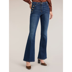Motivi - Jeans flare con bottoni metallici - Blu