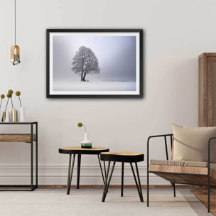 Affiche paysage Lumière d' hiver Affiche sous cadre noir