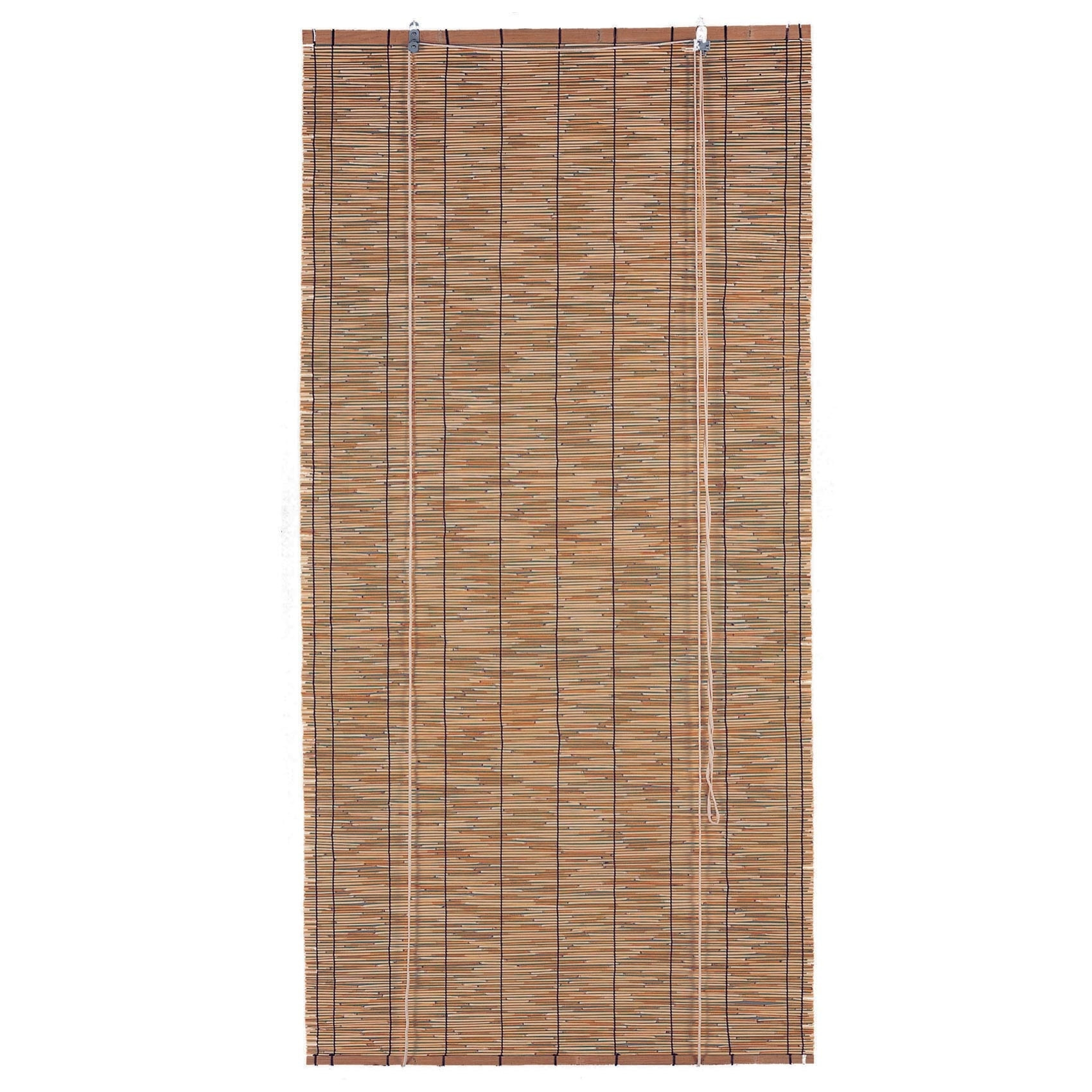 Store en baguettes de roseau avec enrouleur - Marron Foncé