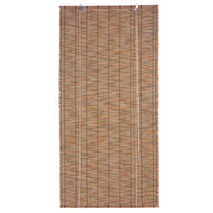 Store en baguettes de roseau avec enrouleur - Marron Foncé