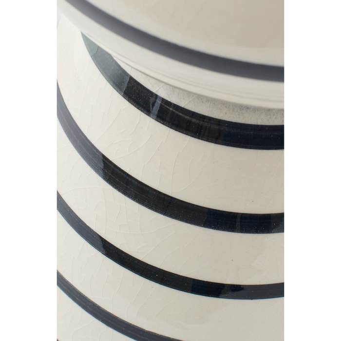 J-Line Vase - céramique - noir/blanc