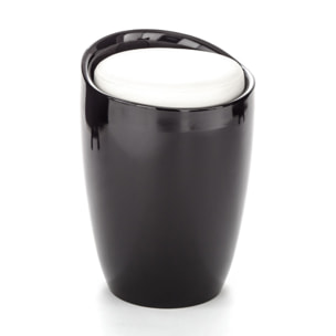 Oresteluchetta pouf/contenitore MONO BLACK Nero