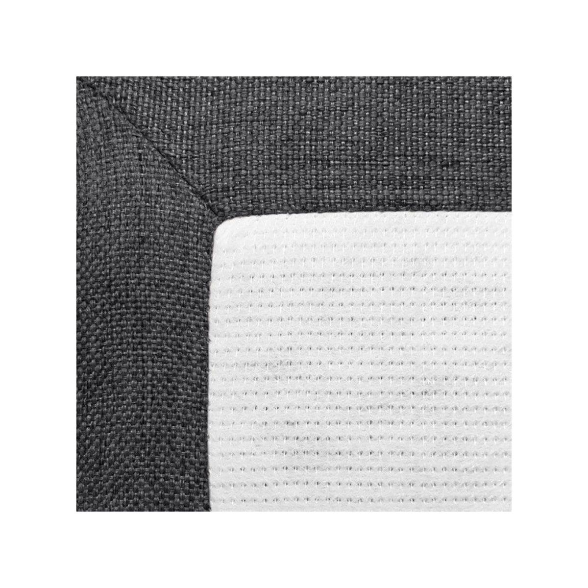 Ensemble matelas et sommier 90x190 cm en tissu gris - LOIRE