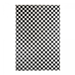 Tapis extérieur, kilim reversible 120x170 EX1 ALMDA blanc et noir