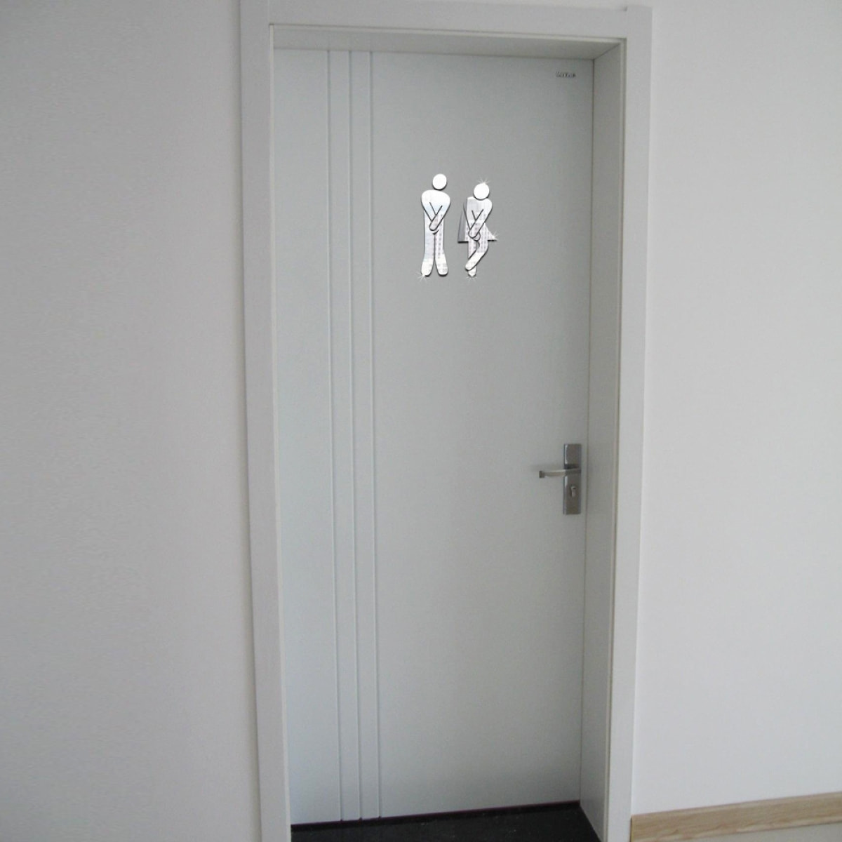 Stickers miroirs figures WC homme - femme