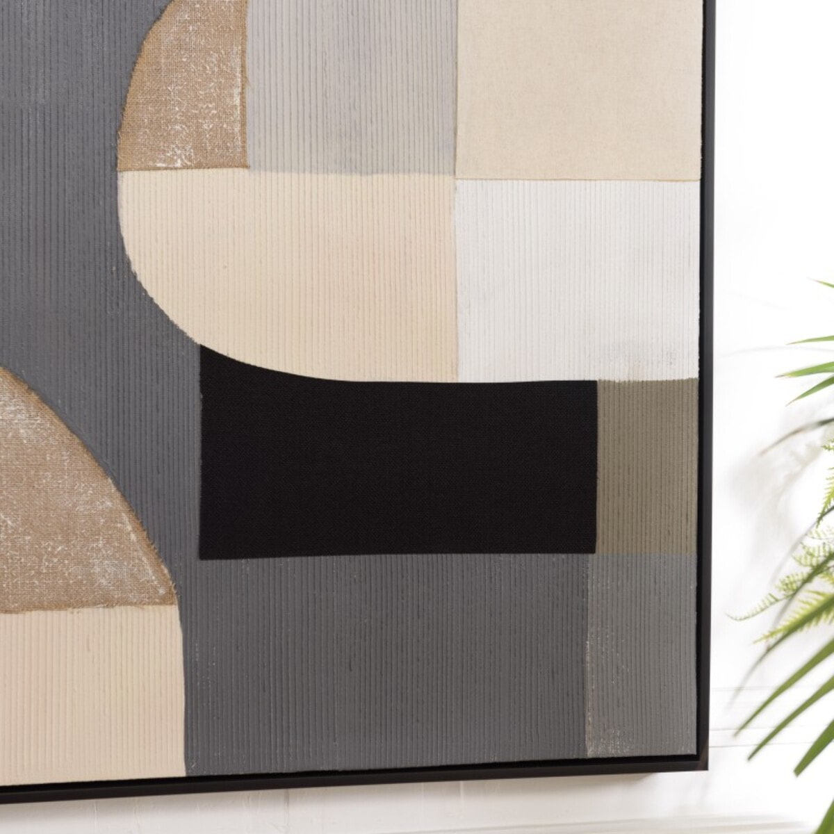 HOMER - Décoration murale 83x123cm formes abstraites n°2, cadre noir